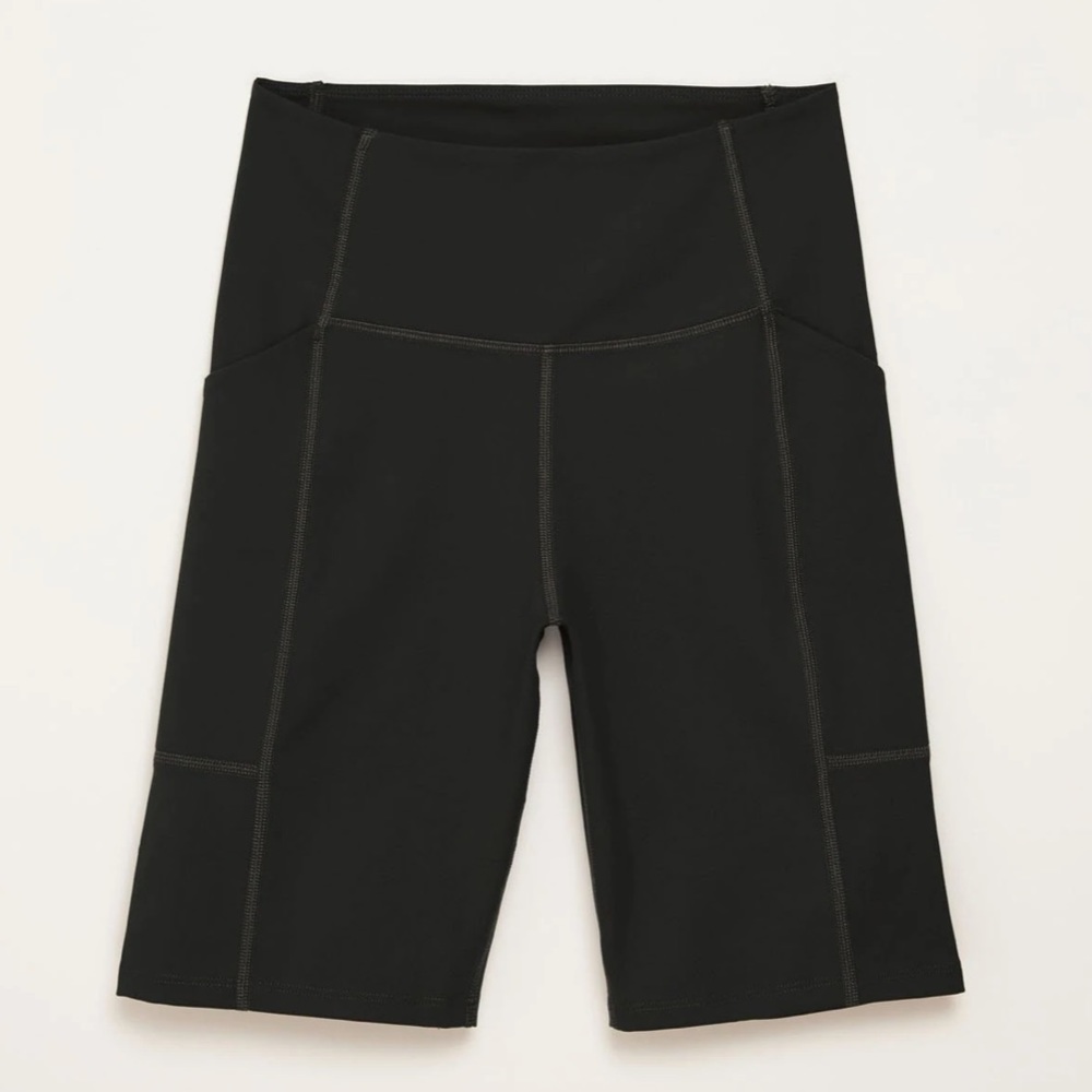 Girlfriend Collective High-Rise Pocket Bike Short (XL, black)